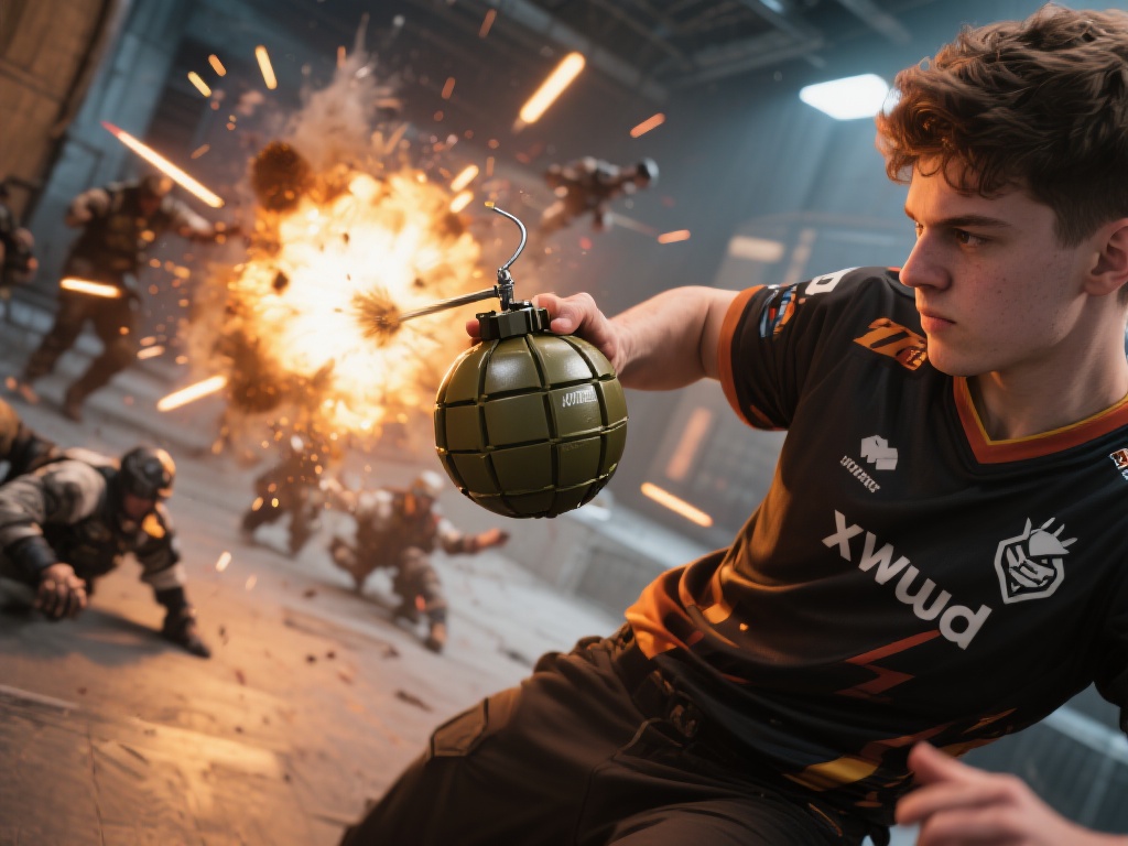 手雷在竞技游戏中通常被用作控制敌方动向、